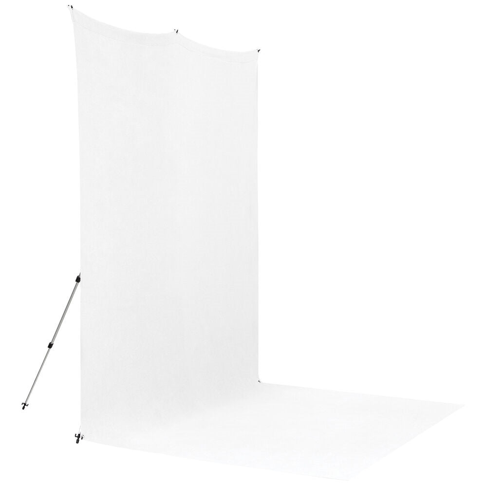 Westcott X-Drop Pro Water-Resistant Backdrop Sweep Kit | High-Key White, 8 x 13'