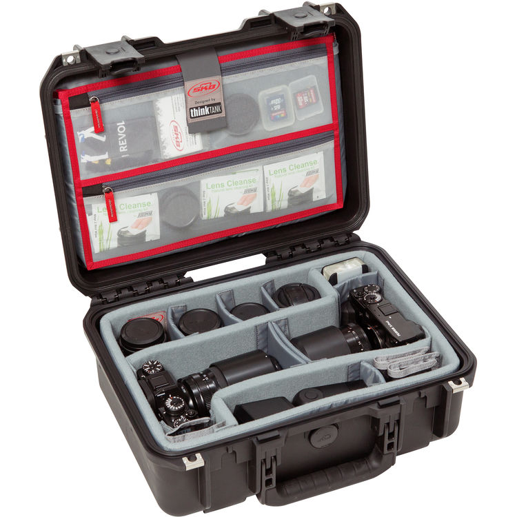 SKB Cases iSeries 1510-6 Case with Think Tank Dividers & Lid Organizer, Black (3i-1510-6DL)