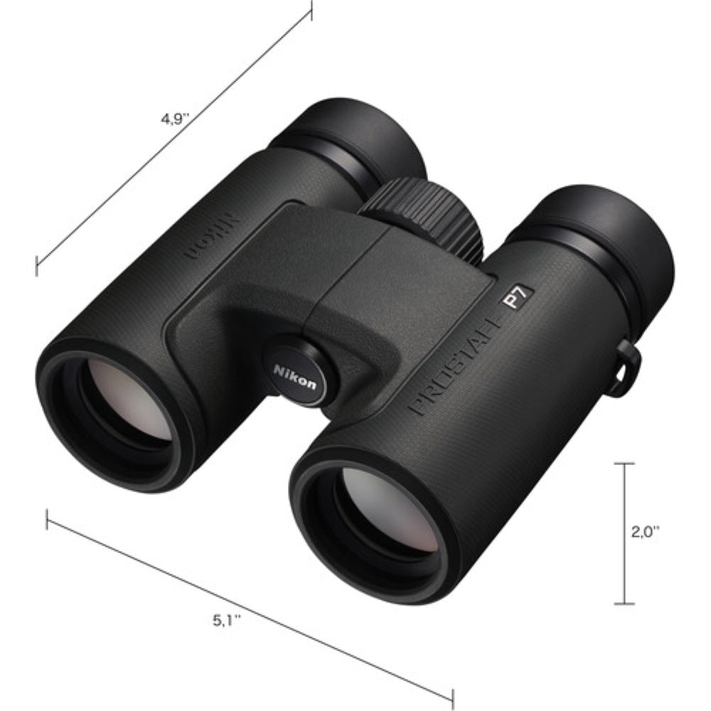 Nikon PROSTAFF P7 8x30 Binoculars Bundled with Harness Strap + Deluxe Cleaning Kit + Smartphone to Binocular adapter + Microfiber Cleaning Cloth (5 Items)