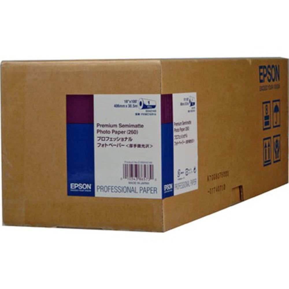 Epson Premium Semimatte Archival Photo Inkjet Paper | 16" x 100' Roll