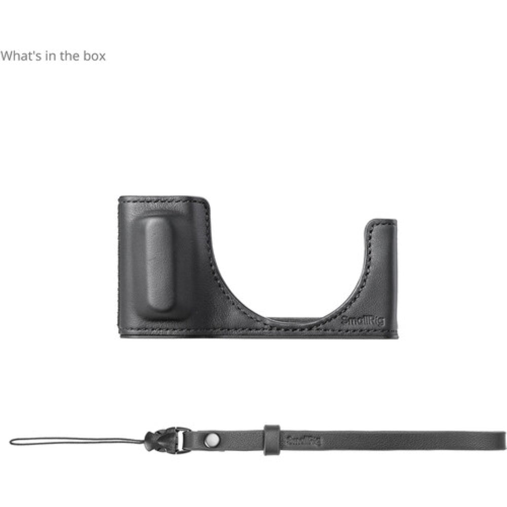 SmallRig Leather Half-Case with Wrist Strap for Ricoh GR IV | Black