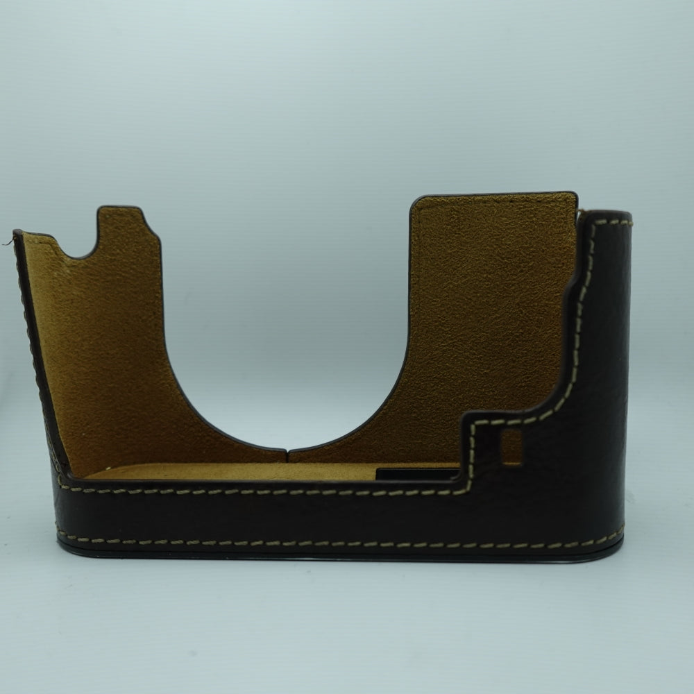 Used LIM'S Genuine Italy Leather Camera Half Case for Leica Q | Brown | U9