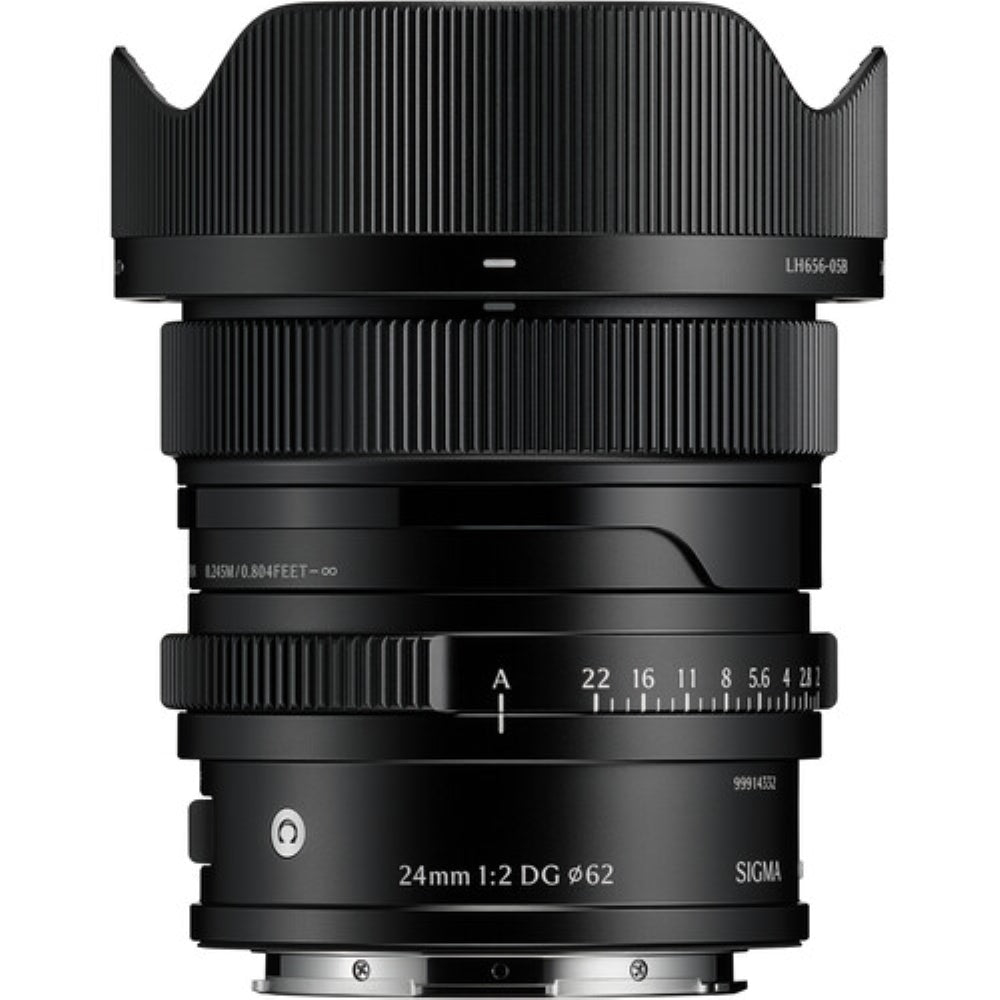 Sigma 24mm f/2 DG Contemporary Lens Compatible with L-Mount (Full Frame) Black Bundle with 62mm UV Filter + Lens Cap Keeper + Cleaning Kit + Cleaning Cloth (5 Items)