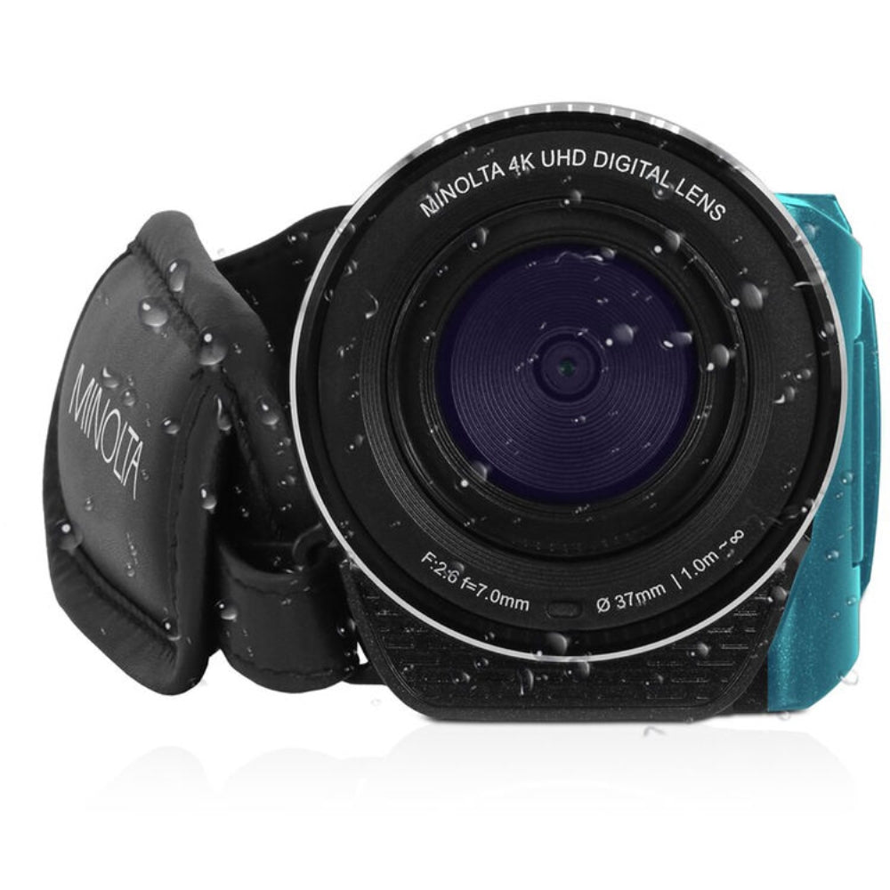 Minolta MN4K300WP UHD 4K Waterproof Camera | Blue