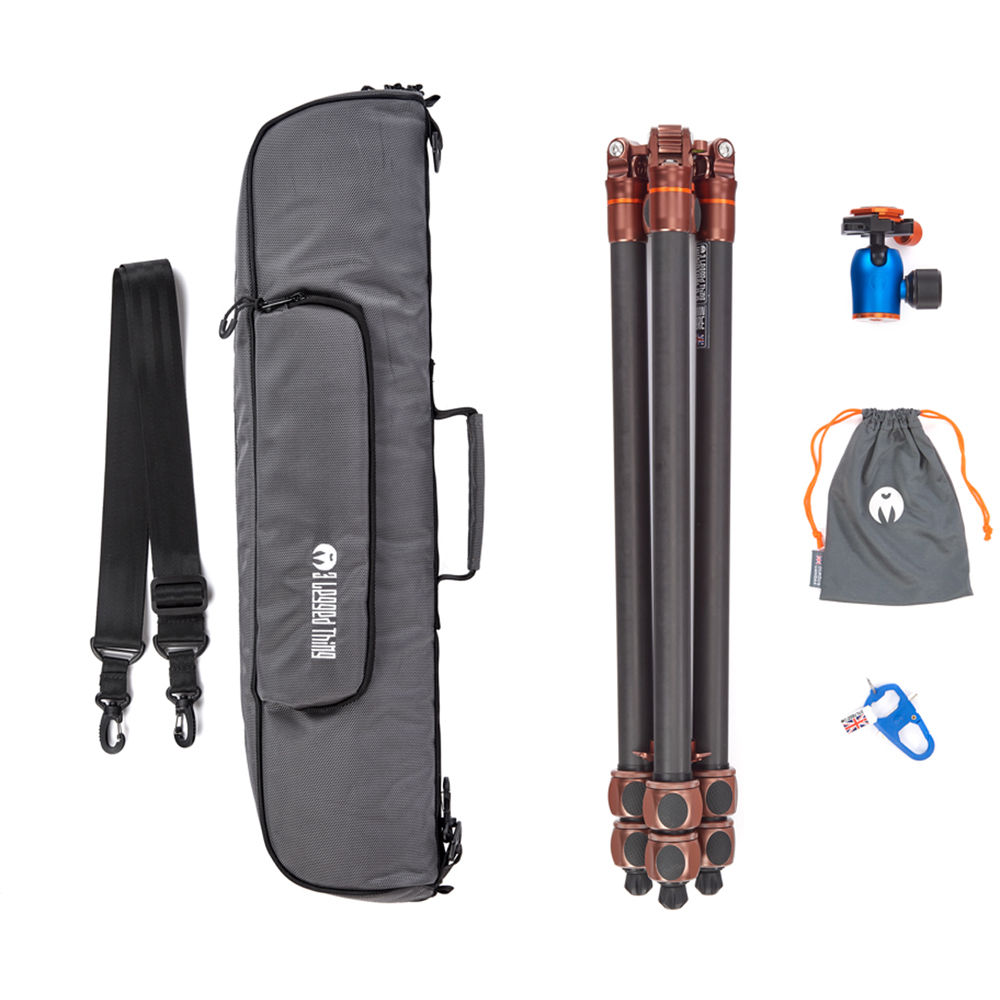 3 Legged Thing Winston 2.0 Tripod Kit with AirHed Pro Ball Head | Bronze and Blue