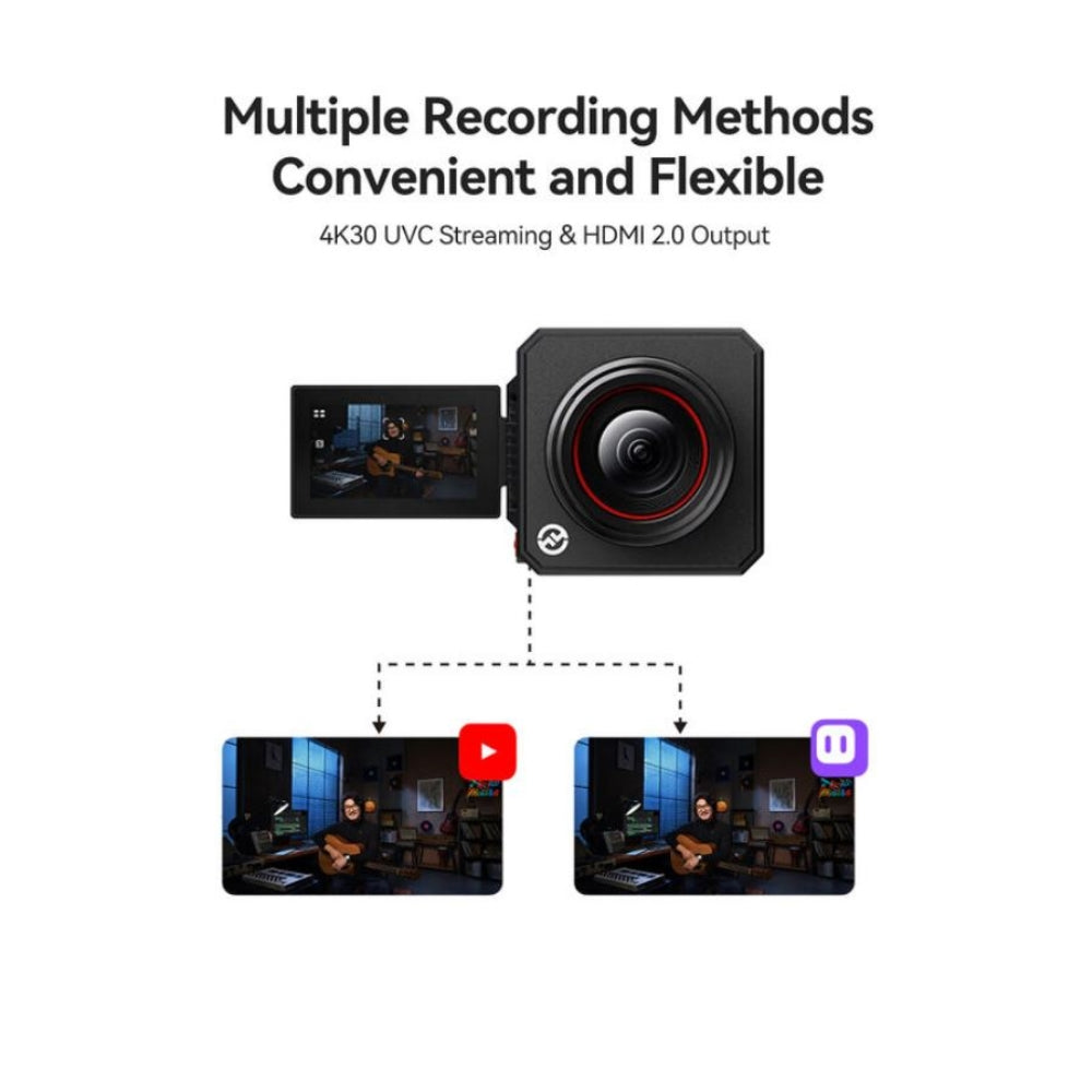 Hollyland VenusLiv Air All-in-One Live Streaming Camera Bundle with 128GB Memory Card + Hollyland LARK M2S DUO 2-Person Wireless Microphone System + Cleaning Kit + Cleaning Cloth (5 Items)