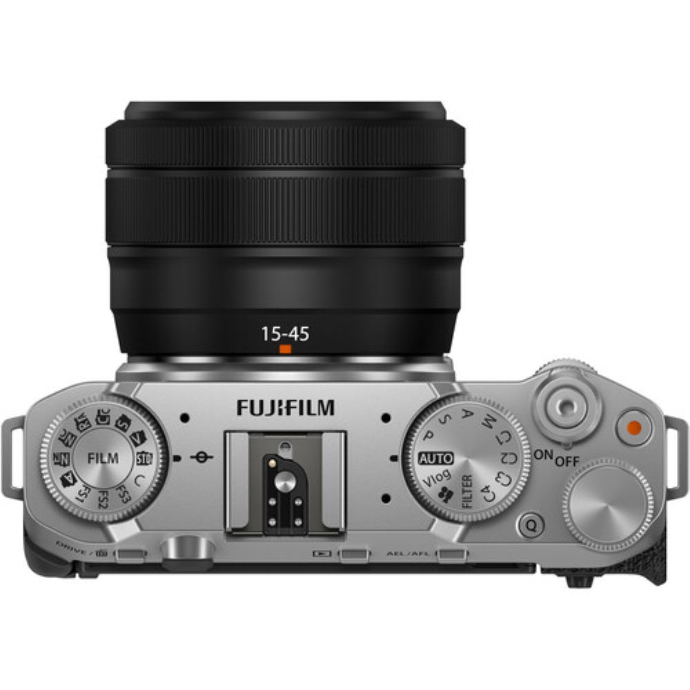 FUJIFILM X-M5 Mirrorless Camera with XC 15-45mm f/3.5-5.6 Lens | Silver