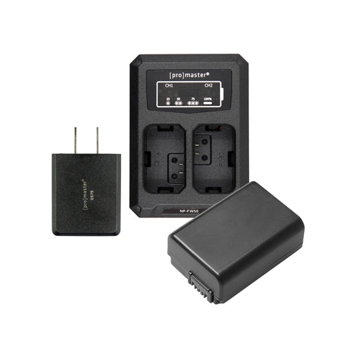 Promaster Battery & Charger Kit for Sony NP-FW50