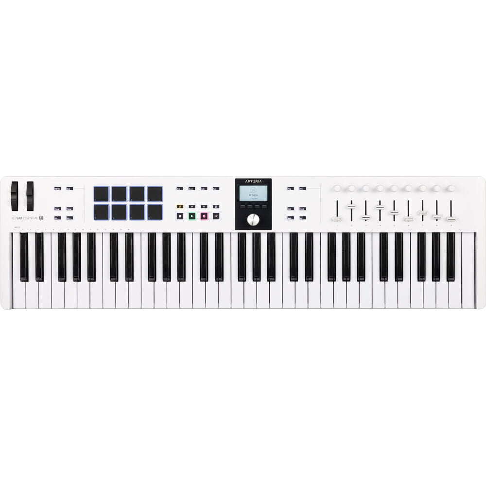 Arturia KeyLab Essential mk3 61-Key Universal MIDI Controller and Software | White