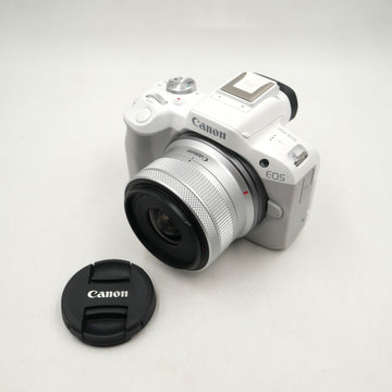 Canon EOS R50 Mirrorless Camera with 18-45mm Lens | White **OPEN BOX**