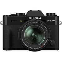FUJIFILM X-T30 II Mirrorless Digital Camera | 18-55mm Lens | Black + Filters + Cleaning Kit + Tripod +Card and Case + Screen Protectors + Camera Case + Memory Card Reader + Lens Cap Keeper + Battery and Charger+ Photo Bundle+ Flash w/ Bracket Bundle