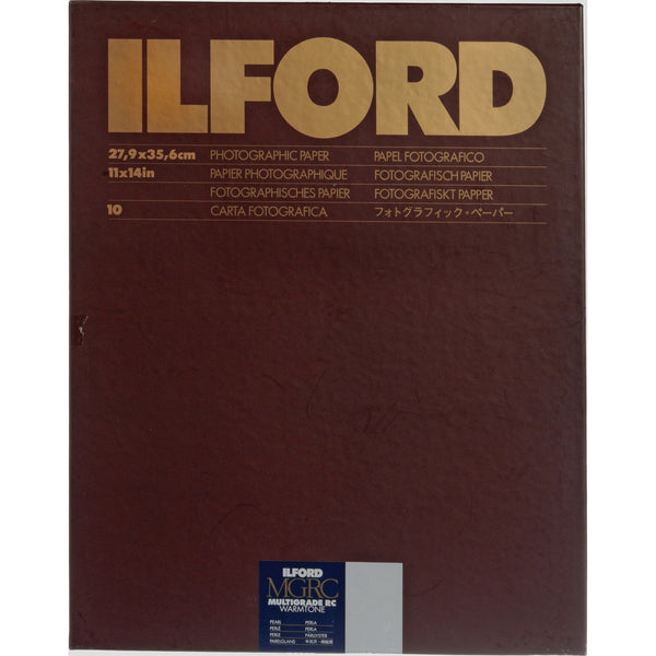Ilford Multigrade Warmtone Resin Coated Paper | 11 x 14", Pearl Finish, 10 Sheets
