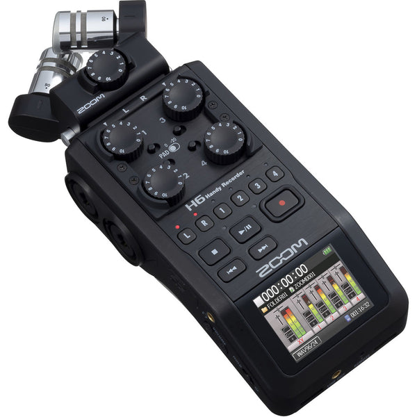 Zoom H6 Portable Handy Recorder with Single Mic Capsule - Black