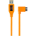 Tether Tools 20" TetherPro USB 3.1 Gen 1 Type-A to Micro-B Right Angle Adapter Cable | High-Visibility Orange