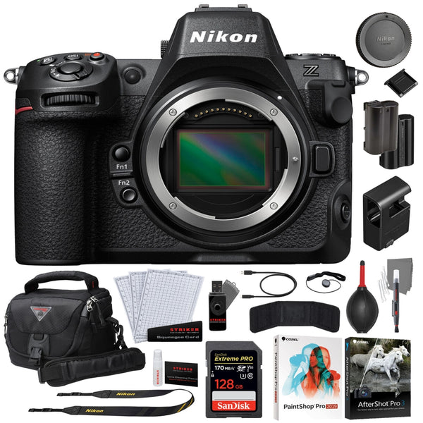 Nikon Z8 Mirrorless Camera Bundle with 128GB Memory Card + Battery + Camera Case + Photo Kit + Corel Photo Bundle (6 Items)