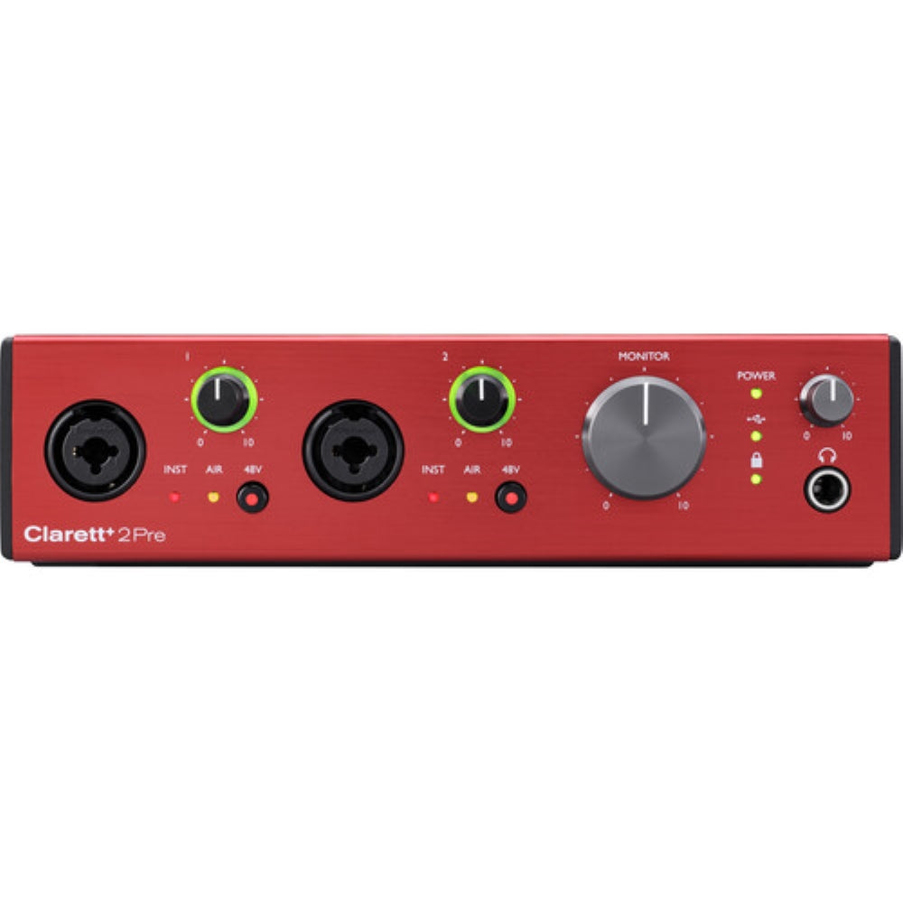 Focusrite Clarett+ 2Pre Desktop 10x4 USB Type-C Audio/MIDI Interface