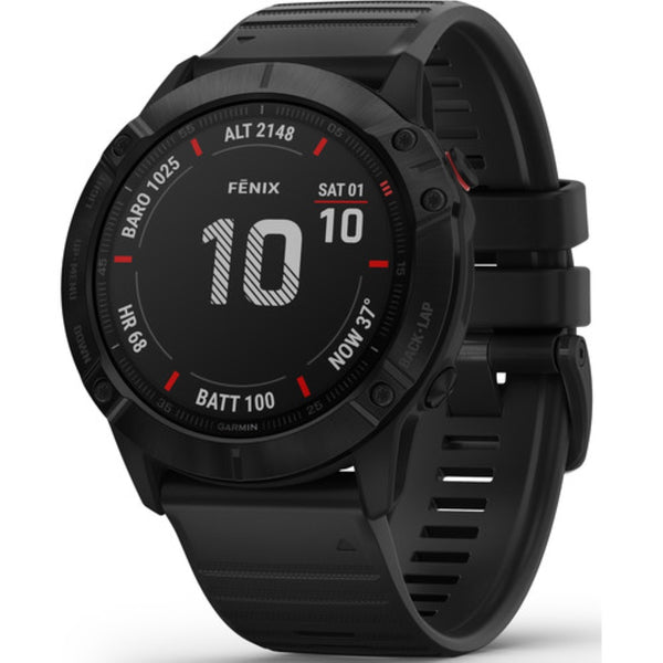 Garmin fenix 6X Multisport GPS Smartwatch | 51mm, Pro, Black / Black Band