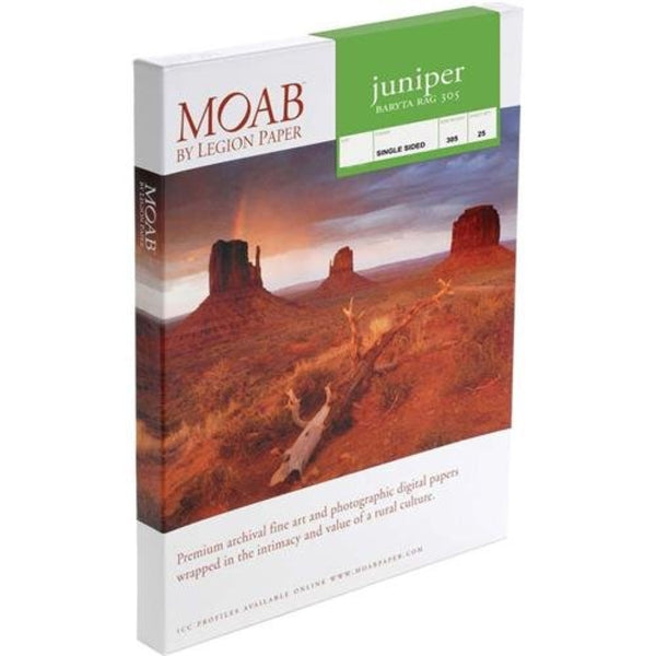 Moab Juniper Baryta Rag 305 Paper | 13 x 19", 25 Sheets
