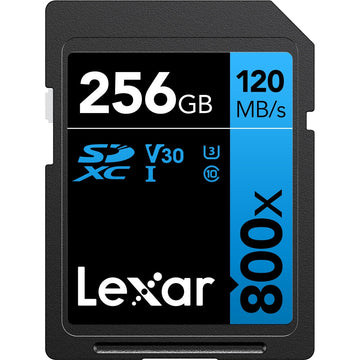 Lexar 256GB High-Performance 800x UHS-I SDXC Memory Card | BLUE Series