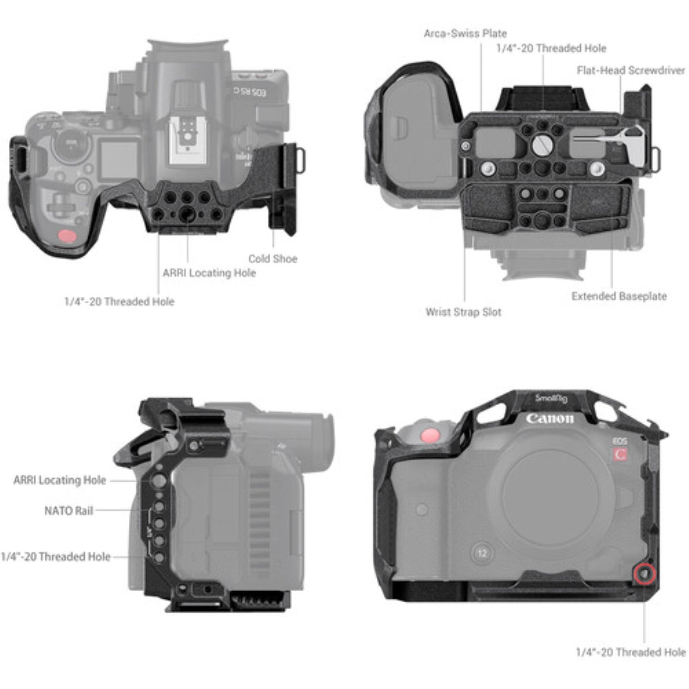 SmallRig "Black Mamba" Camera Cage for Canon EOS R5 C/R5/R6