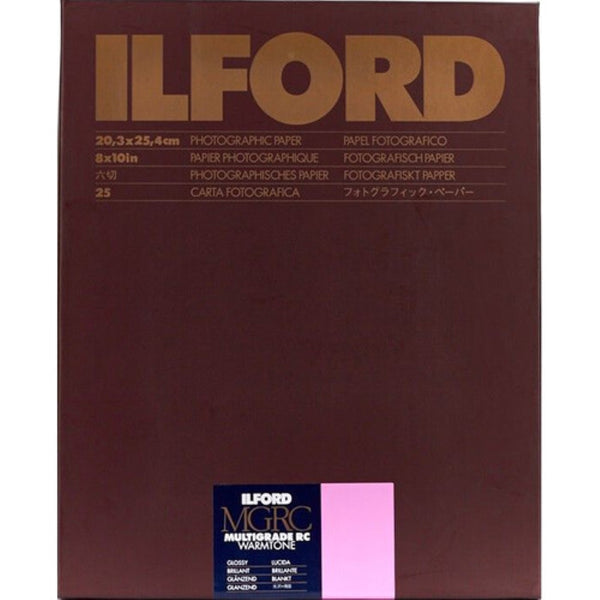 Ilford Multigrade Warmtone Resin Coated Paper | 8 x 10", Glossy Finish, 25 Sheets