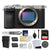 Sony a7C II Mirrorless Camera | Silver Bundle with 64GB Memory Card + Battery and Charger + Screen Protectors + Cleaning Cloth (7 Items)