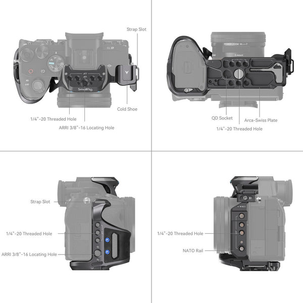 SmallRig "Rhinoceros" Basic Cage Kit for Sony Alpha 7R V / Alpha 7 IV / Alpha 7S III