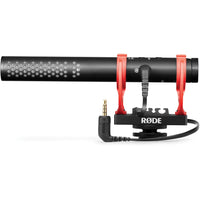 Rode VideoMic NTG Hybrid Analog/USB Camera-Mount Shotgun Microphone + Boom + Headphone Cord Extension
