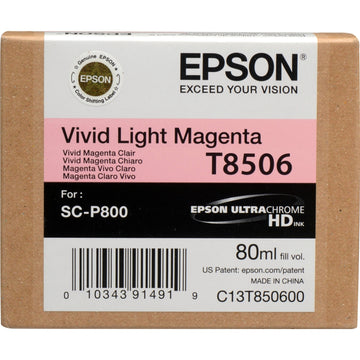 Epson T850600 UltraChrome HD Vivid Light Magenta Ink Cartridge | 80 ml