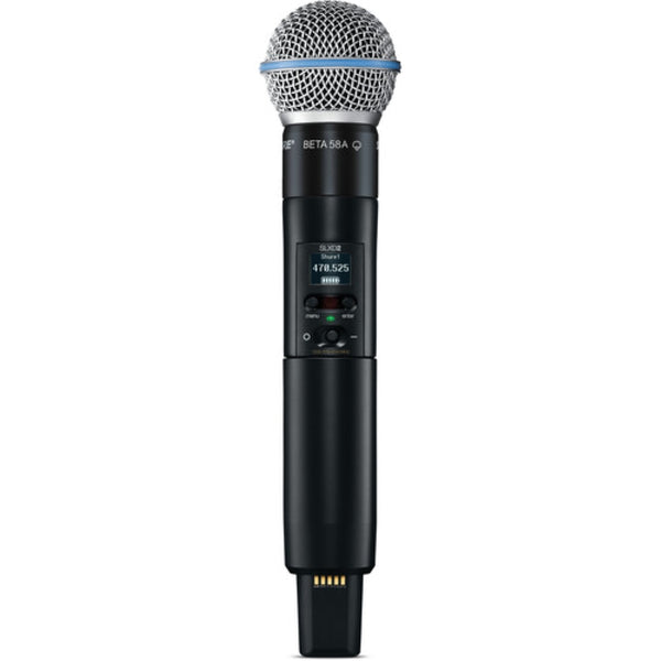 Shure SLXD24/B58 Digital Wireless Handheld Microphone System with Beta 58A Capsule | J52: 558 to 602 + 614 to 616 MHz