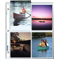 Print File Archival Storage Pages for Prints | 4 x 5", 8 Pockets - 25 Pack