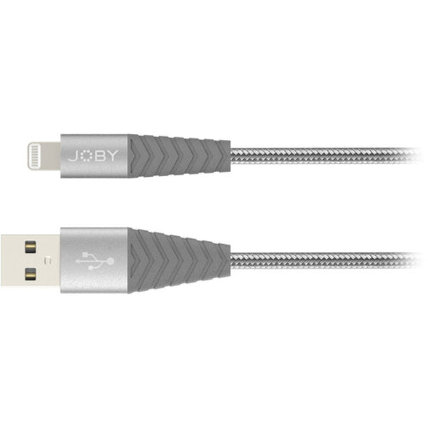 JOBY Charge & Sync Lightning Cable | 3.9', Space Grey