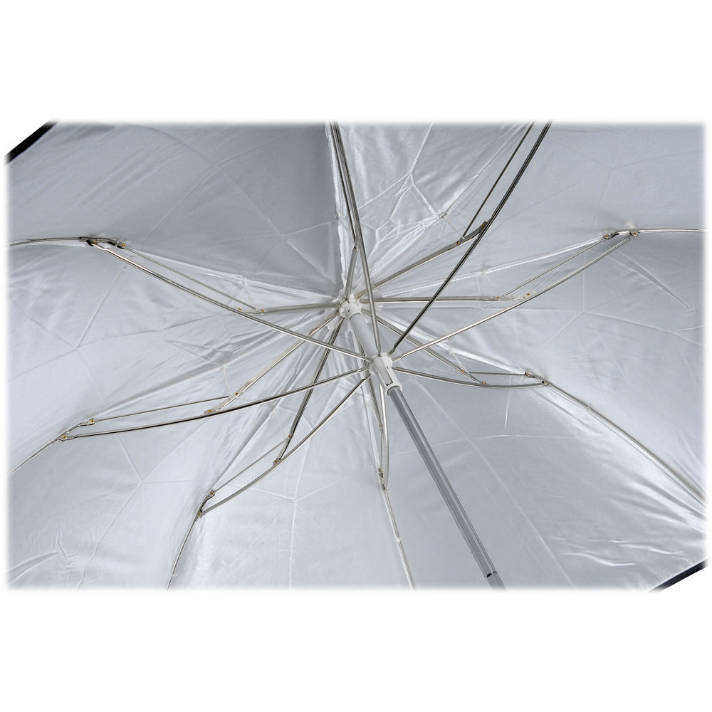 Westcott White Satin Collapsible Umbrella w/ Removable Black Cover | 43"