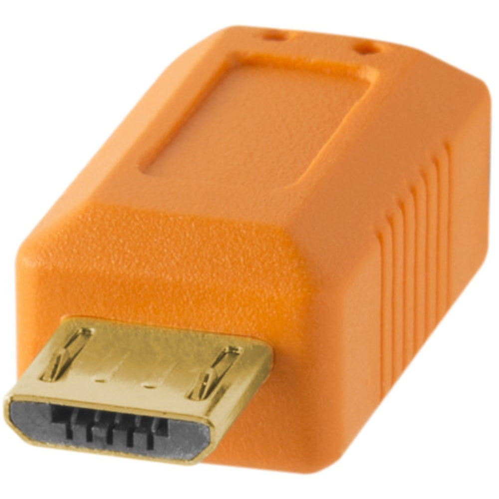 Tether Tools TetherPro USB 2.0 A Male to Micro-B 5-Pin Cable | 15', Orange