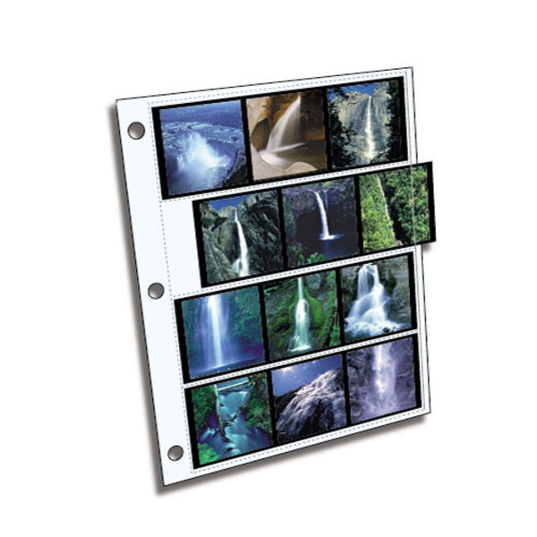 ClearFile Archival Plus Negative Page, 6x6cm (120), 4-Strips of 3-Frames (Horizontal) | 100 Pack