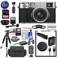 FUJIFILM X100V Digital Camera | Silver with 64GB Memory Card, Photo Software, Filter Set, Tripod & Premium Camera Bundle