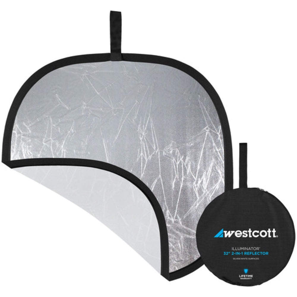 Westcott Illuminator Collapsible 2-in-1 Silver/White Bounce Reflector | 32"