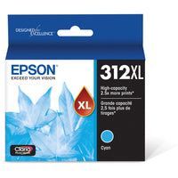 Epson T312XL Cyan Claria Photo HD Ink Cartridge with Sensormatic
