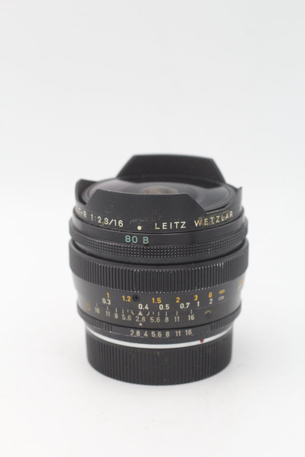 Used Leica Fish-Eye Elmarit R 16mm F 2.8 for Leica R - Used Very Good