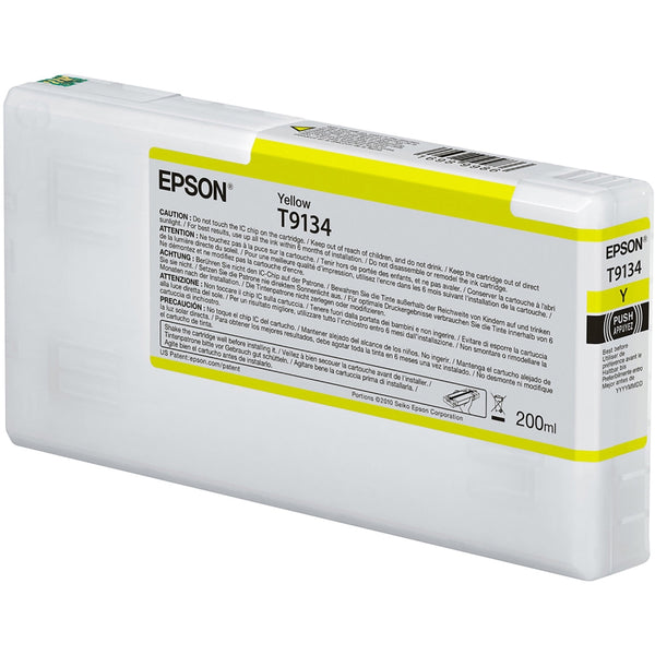 Epson T9134 UltraChrome HDX Yellow Ink Cartridge | 200 mL