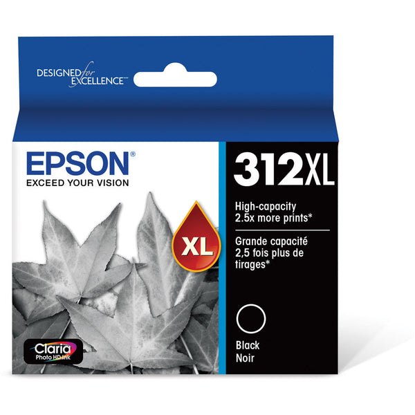 Epson T312XL Black Claria Photo HD Ink Cartridge with Sensormatic
