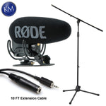 Rode VideoMic Pro Plus On-Camera Shotgun Microphone + Boom + Headphone Cord Extension