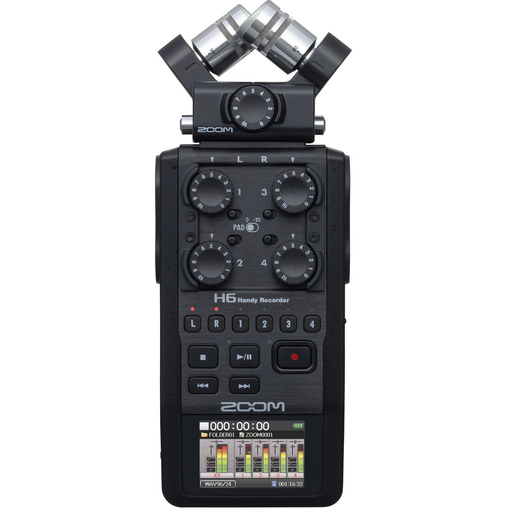 Zoom H6 Portable Handy Recorder with Single Mic Capsule - Black