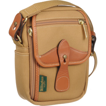 Billingham Stowaway Compact Shoulder Bag | Khaki with Tan Leather Trim