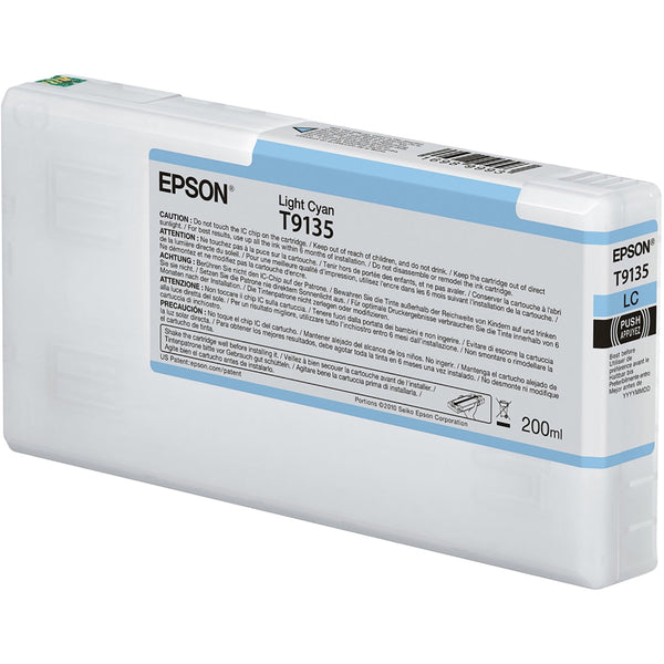 Epson T9135 UltraChrome HDX Light Cyan Ink Cartridge | 200 mL