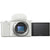 Sony ZV-E10 Mirrorless Camera | Body Only, White +  Lowepro Camera Case |Grey + Transcend 64GB Memory Card + Striker Photo Starter Kit (11 Pieces) Bundle
