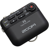Zoom F2-BT Field Recorder + Micro-SD 32GB + Headphones + Microfiber Cleaning Cloth Bundle