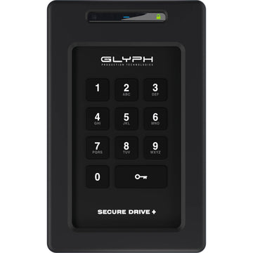 Glyph Technologies 2TB SecureDrive+ Professional External Hard Disk Drive with Keypad