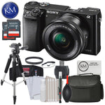 Sony a6000 Mirrorless Camera (Black) w/16-50mm Lens and Advanced Striker Bundle