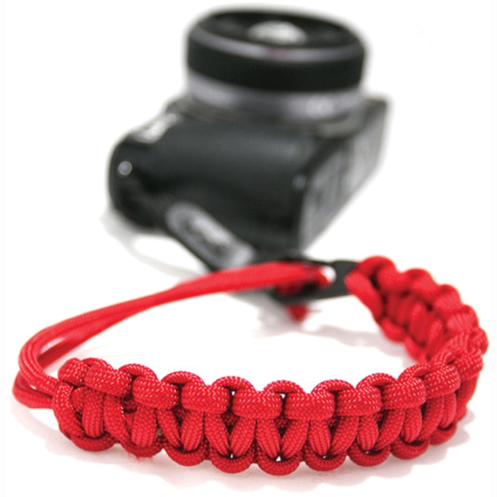 DSPTCH Camera Wrist Strap | Red with Black Stainless Steel Clip